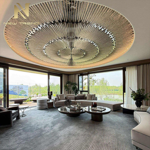 Lustre LED sur mesure de luxe moderne pour grand espace commercial, <span class=keywords><strong>luminaire</strong></span> pour hall d'hôtel à haut plafond - Product Image 5