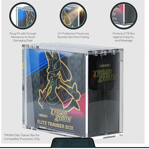 مخصص 5x3 مم مغناطيس قوي نخبة صندوق مدرب علبة عرض أكريليك قابلة للتكديس 8 + 5 + 5 غطاء واقي لوسيت ETB سميك للغاية - Product Image 3