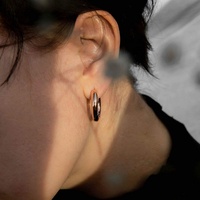 Bijoux personnalisés Maimang, minimalistes, en argent sterling 925 plaqué or 14 carats, boucles d'oreilles créoles pour femmes