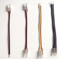 Connecteur rapide en plastique transparent prêt à l'emploi 5mm 8mm 10mm sans joint sombre sans soudure installation facile pour bande LED