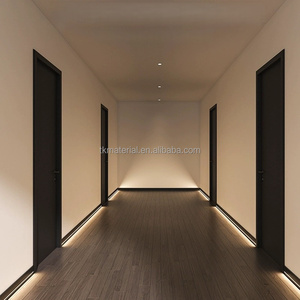 Moderna Illuminazione a LED per Hotel e Showroom, Battiscopa in Alluminio Nero, Profilo Angolare <span class=keywords><strong>da</strong></span> Parete - Product Image 2