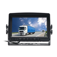 Monitor de Vehículo de Doble Canal Popular con Pantalla LCD, Admite Dos Entradas de Video para Cámara de Reversa y Sistemas de Seguridad en Camiones