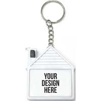 Porte-clés mètre ruban personnalisé en forme de maison – Cadeau promotionnel pour agents immobiliers et nouveaux propriétaires – Compact, précis et durable