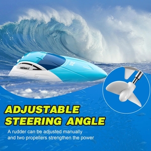 4DS4-1 Mini Bateau Télécommandé Étanche Double Pagaie 4 Canaux Rechargeable 2.4Ghz RC High Speedboat Jouets pour Garçons - Product Image 5