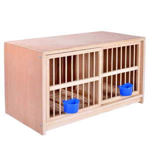 Gabbia per Allevamento Piccioni Pieghevole in Legno di Pino di Alta Qualità, Ecologica e Traspirante, Casetta per Uccelli da Esterno Facile da Montare - Product Image 1