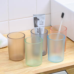 Vaso de plástico esmerilado transparente JW-7730, 301-400ml, vaso nórdico de color para enjuague bucal, para uso en el baño - Product Image 5