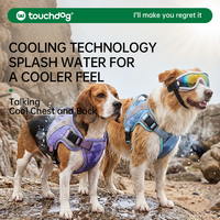 Harnais rafraîchissant intelligent Touchdog pour chien, refroidissement par évaporation, 24h de fraîcheur longue durée, changement de couleur, détection de température, harnais d'été pour animaux de compagnie