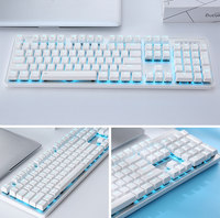 Teclado Mecánico DAREU de Tres Modos, USB con Cable, Inalámbrico 2.4G, Retroiluminación RGB, Full N-Key Rollover, para Juegos y Oficina, PC y Laptop