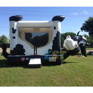 Maison de rebond commerciale de nouveau design avec château sautant de vache à toboggan pour les fêtes d'enfants - Product Image 1