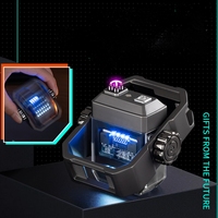 Vente en gros briquet électronique sécurité gyroscopique rotatif électrique Usb Bbq double arc allume-cigare