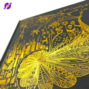 China Wholesale full pattern hot stamping gold foil Hard Cover Hardcover Cheap Book Printing Service