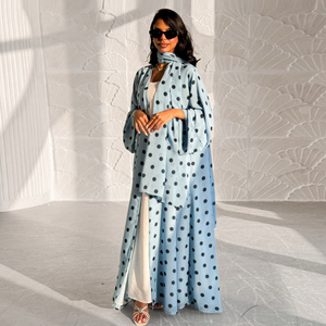 Nouvelle Abaya 2026 à pois <span class=keywords><strong>pour</strong></span> femmes musulmanes – <span class=keywords><strong>Robe</strong></span> longue élégante et modeste avec foulard <span class=keywords><strong>pour</strong></span> femmes musulmanes - Product Image 2