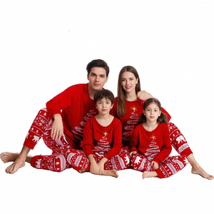 Nouvelle <span class=keywords><strong>Tenue</strong></span> <span class=keywords><strong>de</strong></span> <span class=keywords><strong>Noël</strong></span> <span class=keywords><strong>de</strong></span> Luxe Hongbo Personnalisée Imprimée 100% Coton Modal Manches Longues <span class=keywords><strong>Assortie</strong></span> <span class=keywords><strong>Famille</strong></span> - Product Image 2