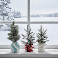 30cm Mini Künstlicher Weihnachtsbaum Tischdekoration Kleiner Feiertagsbaum für Büro Zuhause Party Dekoration