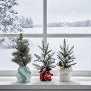 Mini sapin de Noël artificiel de 30 cm, décoration de table, <span class=keywords><strong>petit</strong></span> arbre de Noël pour le bureau, la maison, les fêtes - Product Image 5