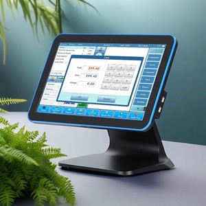 Layar sentuh layar lebar 15.6 inci sistem POS semua dalam satu Terminal POS mesin POS obral