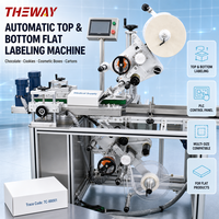 Machine d'étiquetage plate supérieure et inférieure disponible en OEM pour boîtes de compléments alimentaires, étiqueteuse d'autocollants de traçabilité pour cartons carrés