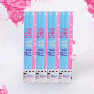 Cañón de confeti de Año Nuevo de 30cm al por mayor para Baby Shower, transmisor de humo Popper de fiesta biodegradable, revelado de género decorado - Product Image 6