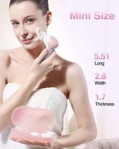 Cepillo de Limpieza Facial Eléctrico, Masajeador Facial, Cuidado de la Piel, Limpiador de Silicona con Vibración, Limpieza Profunda de Poros, Herramienta de Belleza para la Piel - Product Image 4