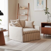 Canapé de loisirs en tissu minimaliste nordique petite chaise à dossier unique pour appartement salon chambre balcon avec design paresseux