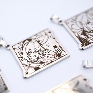 Collar de <span class=keywords><strong>Genshin</strong></span> <span class=keywords><strong>Impact</strong></span> para Mujer y Hombre, Tendencia Anime, Acero de Titanio, Colgante de Kazuha <span class=keywords><strong>Yun</strong></span> Jin, Cadena para Suéter, Regalo de Cosplay - Product Image 3