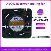 Original AVC 4028 12V0,66A 4cm 4-Draht-PWM-Server-Lüfter mit Kunststoffflügeln DB04028B12U Kühlventilator