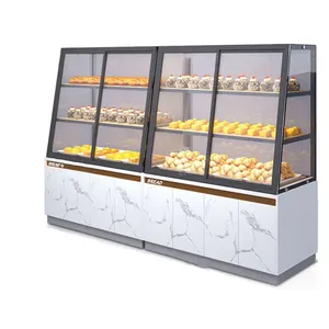 Meicheng Wholesale Cake Displays Bakery Display Cabinet Custom Size Countertop Bakery Display Case For Bread Store Bakery Rack