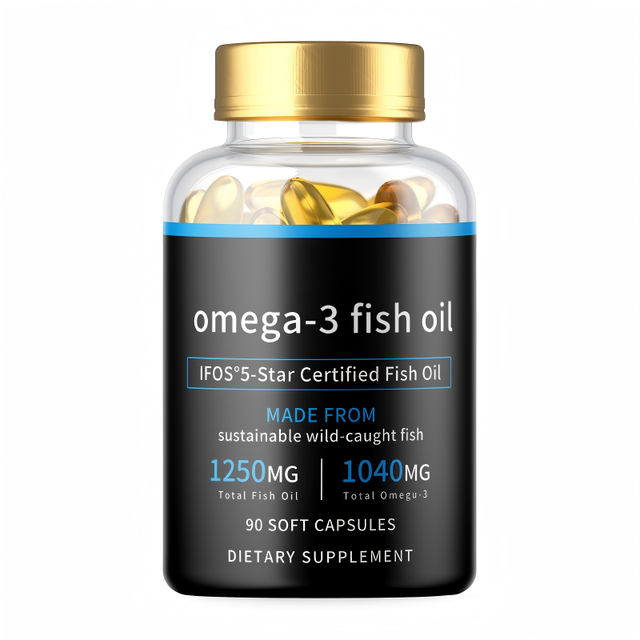 High Quality OEM 1000mg Omega 3 Fish Oil Capsules Softgels Easy Swollow Fish Oil Omega 3 with Lemon Flavor