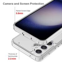 Coque de téléphone en TPU acrylique anti-rayures pour Samsung Galaxy S26+ 5G, transparente, fine, résistante aux chocs, protection pare-chocs
