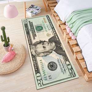 Alfombra antideslizante Decoración moderna para el hogar Alfombra Runner Dollar Impreso One Hundred <span class=keywords><strong>100</strong></span> Bill Print - Product Image 1