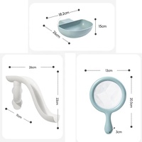 Mainan Mandi Anak Konig Kids 6pcs Bentuk Bebek, Perlengkapan Bermain Air dengan Jaring Ikan, Alat Semprot Air Karet, Set Mainan Bak Mandi yang Menyenangkan