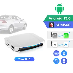 Carlinkit快速转换有线CarPlay为无线安卓汽车8G 128GB tbox uhd HDMI USB高清人工智能盒汽车播放youtube网飞