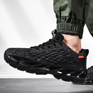 Chaussures de course et de loisirs respirantes en maille Flyknit 2026 avec sangles, légères, pour hommes - Product Image 4