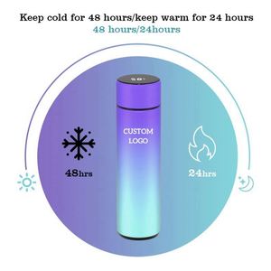 Bouteille d'eau isotherme avec affichage LED de la température en temps réel, bouteille intelligente en acier inoxydable avec affichage de la température - Product Image 4