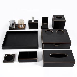 Tutucu ile lüks otel çevre dostu akrilik sarf kutusu havlu tepsisi bardak ve otel sabun otel özellikleri içerir - Product Image 2