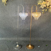 Lustres de sol en acrylique européens pour décoration de couloir de mariage, scène et salle de réception, lumière blanche chaude