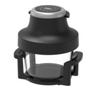 Friteuse à air électrique à commande numérique moderne avec une capacité de 3,5 à 4,0 L, en verre antiadhésif, facile à nettoyer, pour usage domestique et hôtelier, garantie d'un an