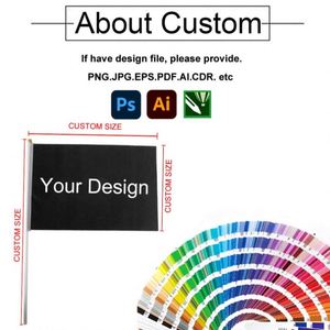 Bandera Personalizada con Logotipo, Mini Bandera de Poliéster de Doble Cara con Palo de Plástico para Agitar con la Mano, para Automóvil - Product Image 5