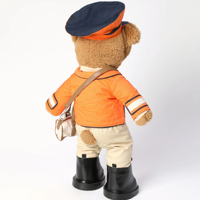 Peluches unisexes longues de 40cm Uniformes personnalisés Accessoires d'animaux en peluche remplis de coton PP pour construire un ours
