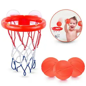 Shooting Basketball Game Strong Suction Bathtub Basketball Hoop Balls Set Kids Bath Toys with 3 Balls
