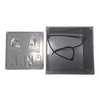 Boîte de jonction en PVC gris 8x8x4 homologuée ETL cETL, boîte électrique étanche carrée NEMA 4/4X/6P