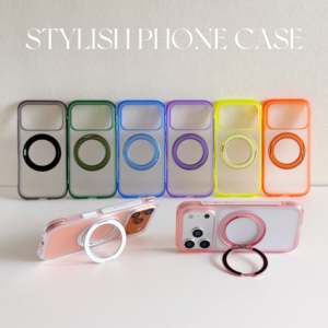 Coques de téléphone portable pour iPhone 18 Pro Max avec support magnétique TPU+PC, protection intégrale à 360°, antichoc, anti-chute et protection de l'objectif. - Product Image 1