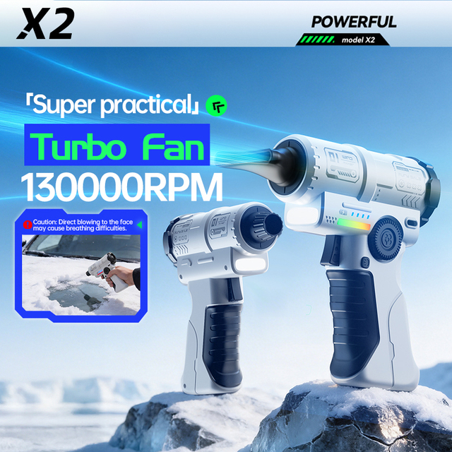 2026 New Mini Jet Fan Handheld Turbo Violent Fan 130000 RPM Powerful Air Blower Brushless Compressed Turbo Portable Customizable