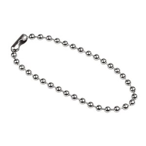 Portachiavi con catena a sfera in acciaio inossidabile da 15 cm per chiavi e accessori - Product Image 1