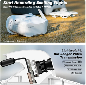 BETAFPV cets X Brushless elquadcopter BNF/ RTF LiteRadio <span class=keywords><strong>3</strong></span> v VR03 نظارات C04 - Product Image 3