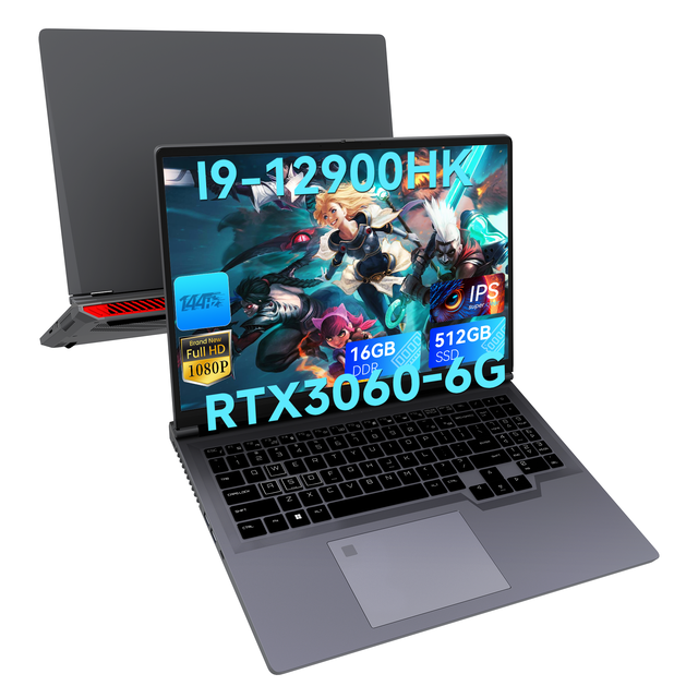 Intel I9-12900HK 14-Core 1920x1200 16:10 Laptop RTX 3060 6GB 512GB SSD 32GB DDR 144Hz RGB Backlit English Keyboard WiFi Windows
