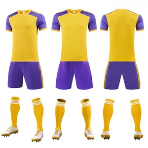 Ensemble de maillots de football pour étudiants masculins adultes, pour compétitions sportives, entraînements, utilisation en équipe, couleurs et logo personnalisés, coton/bambou - Product Image 2
