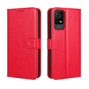 <span class=keywords><strong>Funda</strong></span> de cuero PU con correa de mano para <span class=keywords><strong>TCL</strong></span> 408, cartera marrón, superventas - Product Image 6