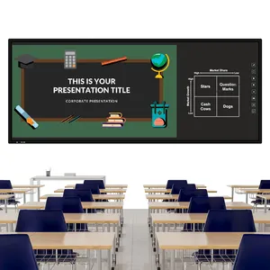 EIBAORD 77 94 Inch Smart Blackboard Dual System Interactive Flat Panel Seamless Writing for School University