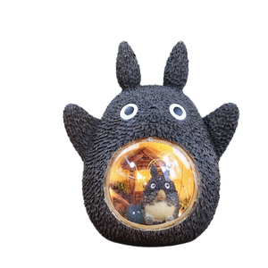 Modern Totoro LED <b>Bedside</b> Table Lamp with Umbrella Crystal Decorations for Bedroom Living Room <b>Reading</b> Room - Product Image 1